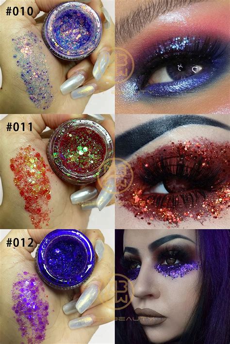 Best Selling Chunky Cosmetic Glitter Festival Shimmer Powder Adhesive Sequins Eye Shadow Makeup