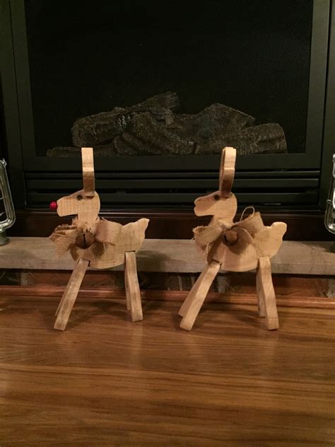 Wooden Reindeer Reindeer Christmas Decor Holiday Decor Etsy