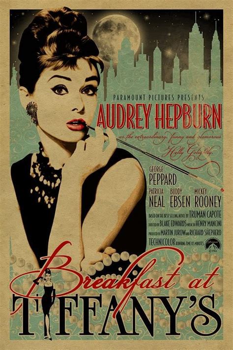 Audrey Hepburn In Breakfast At Tiffany S Poster Etsy Movie Posters