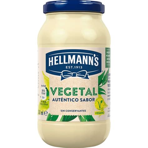 Salsa Vegetal Sin Gluten Y Sin Lactosa Frasco 340 Ml HELLMANN S