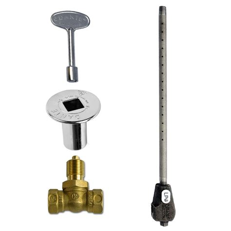 Dante Universal Log Lighter With Straight Ball Valve Key And Floor Plate