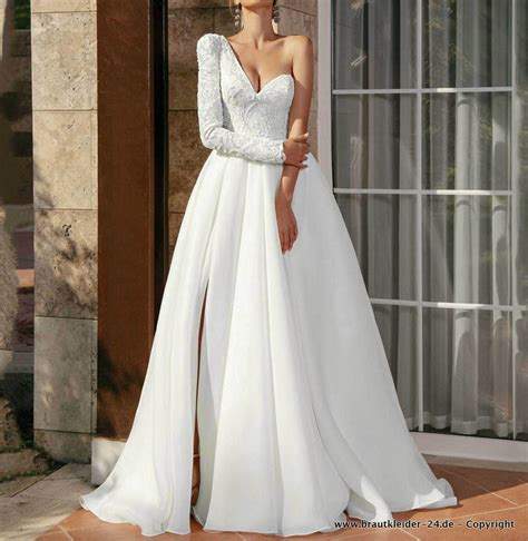 Brautkleider Hochzeitskleider One Shoulder Brautkleid F R Den