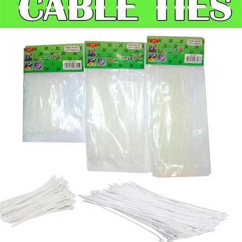 Multipurpose Nylon Cable Tie Self Locking Zip Ties Cable Strap Pack