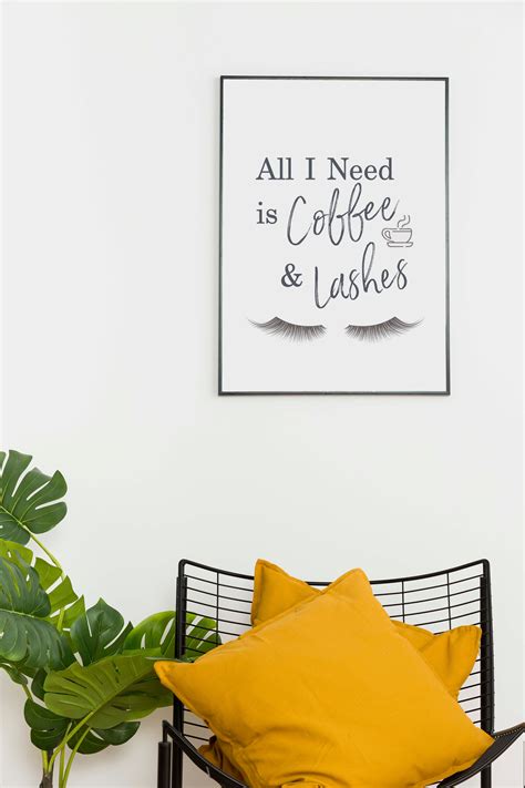 All I Need Is Coffee And Lashes Print Al I Need Lash Quotes Makeup