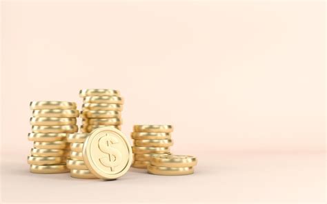 Premium Photo Gold Coins With Dollar Sign