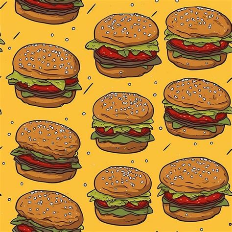 Premium Ai Image Fast Food Seamless Pattern