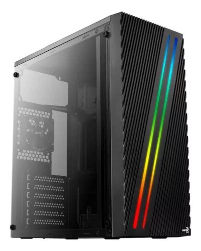 Gabinete Aerocool Streak Con Ventana Rgb Midi Tower Atx Env O Gratis