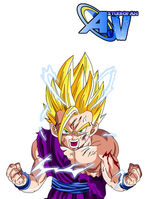 Gohan Ssj2 By A Vstudiofan On Deviantart