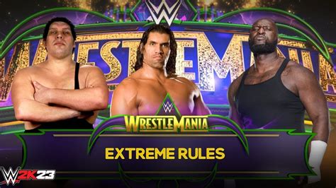 Full Match Great Khali Vs Andre The Giant Vs Omos Extreme Rules