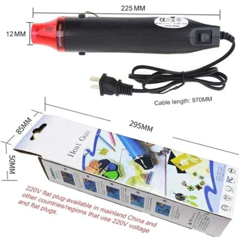 EU Plug 220V 300W DIY Mini Hot Air Heat Gun Tool For Wrapping Shrink Tubing Drying And For Resin