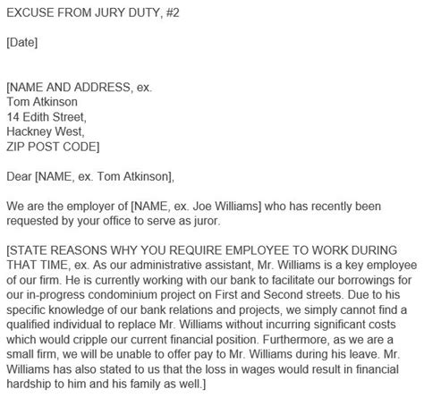 Free Jury Duty Excuse Letters And Templates [word Pdf] Templatedata