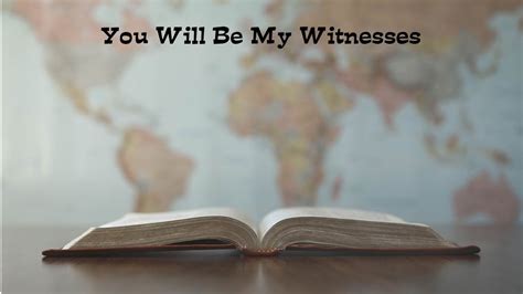 Acts 1 6 8 You Will Be My Witnesses Pastor Ho Kang YouTube