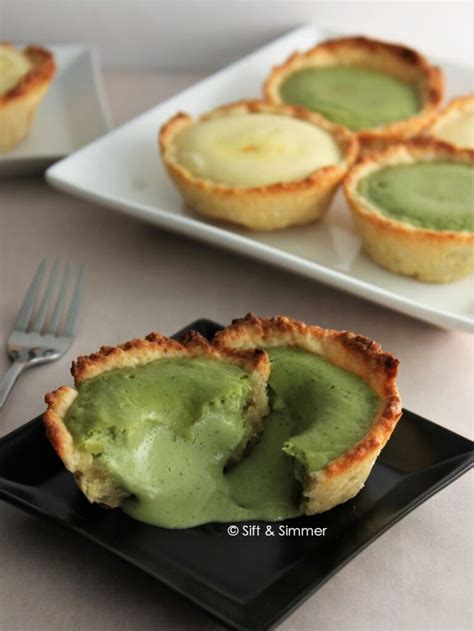 Matcha Molten Lava Cheese Tart Sift Simmer Recipe Matcha