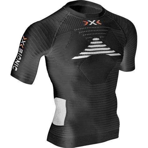 X Bionic Running Effektor Herren Power Sport T Shirt In Schwarz Wei