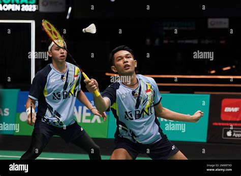 Indonesia S Fajar Alfian Right And Muhammad Rian Ardianto Plays A Shot