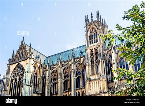 Metz France Cathedral Of Saint Etienne Metz Kathedrale Stock Photo