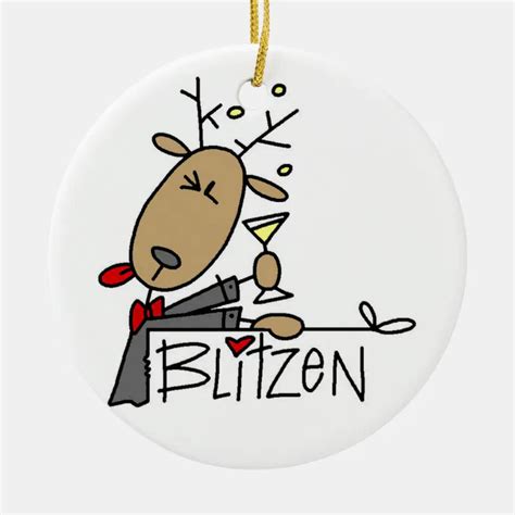 Blitzen the Reindeer Christmas Keepsake Ornament | Zazzle