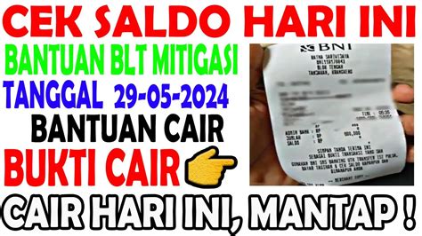 Cek Saldo Hari Ini Rabu Bantuan Blt Mitigasi Cair Serentak Daerah Ini