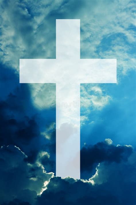 Heaven Blue Sky Clouds Cross Stock Illustration Illustration Of Heaven Devotion 590705