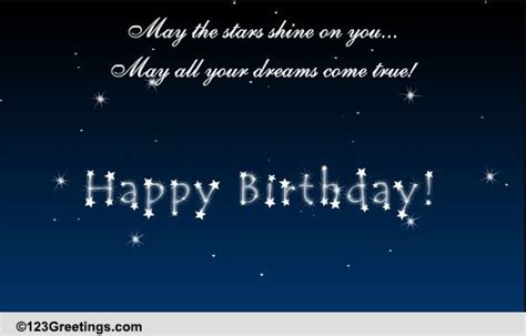 May The Stars Shine On You Free Happy Birthday Ecards Greeting Cards