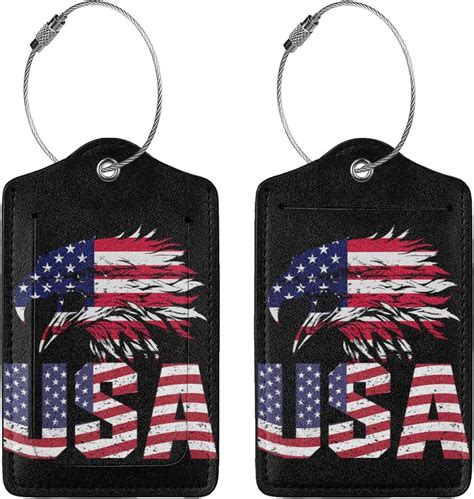 Amazon Pcs American Flag With Eagle Luggage Tag For Suitcase