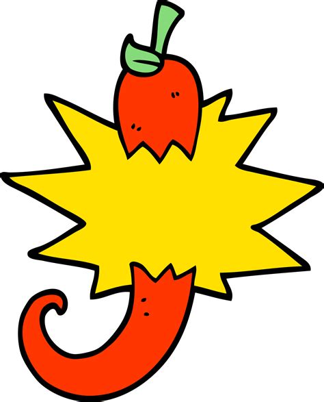 Hand Drawn Doodle Style Cartoon Red Hot Chili 45146907 PNG