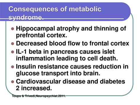 Metabolic Syndrome Inflammation And Ill Health In Depression Ppt