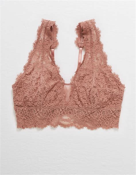 Aerie Eyelash Lace Plunge Bralette