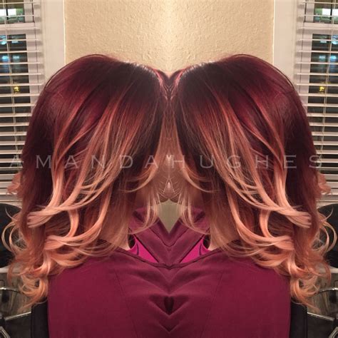 Beautiful Burgundy Ombre Ombre Hair Blonde Hair Styles Ombre Hair Color