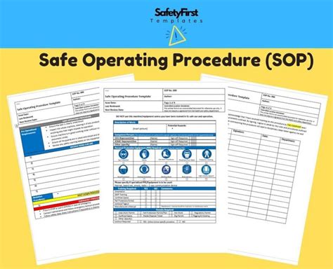 Safe Operating Procedure SOP Template Workplace Safety Policies