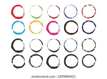 Vector Hand Draw Brush Stroke Set Stock Vector Royalty Free