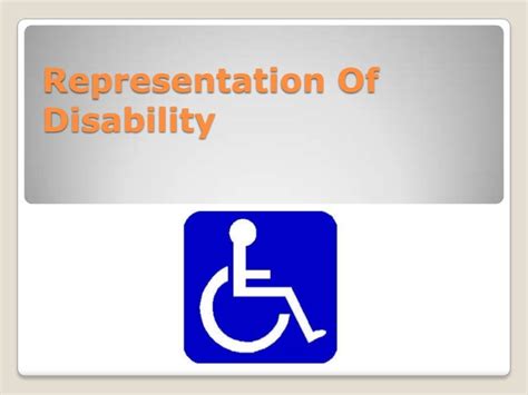 Representation Of Disability