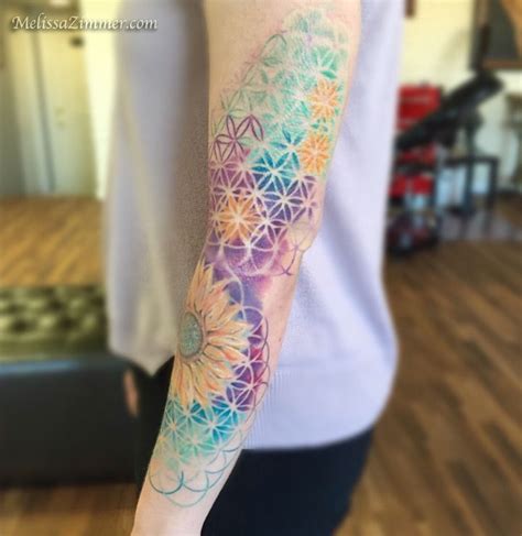 melissazimmer:flower-of-life-flower-of-life-geometric-geometry-stipple ...