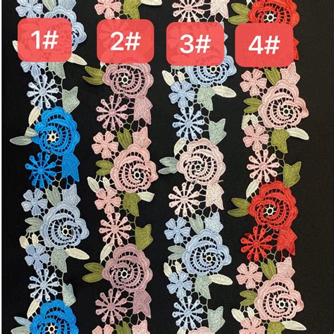 Wholesale Tailoring Decoration Trim Floral Embroidered Cm Wide Water