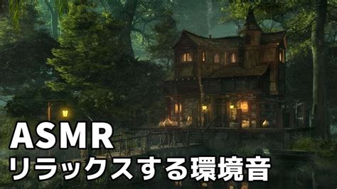 【asmr環境音bgm】夜の森、ハンターの小屋でホッと一息。カエルの鳴き声、nature Sounds、睡眠用bgm、環境音bgm