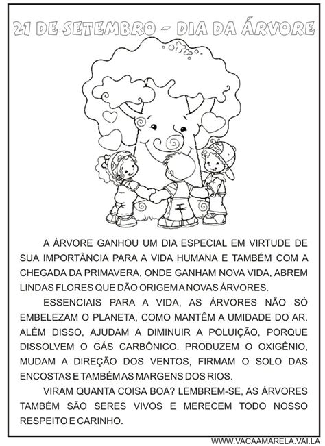 Dia Da Rvore Dia Da Rvore Atividades Texto Para Leitura Infantil