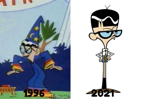 Mandark from Dexter’s Laboratory: Then and Now (1996 vs. 2021 ...