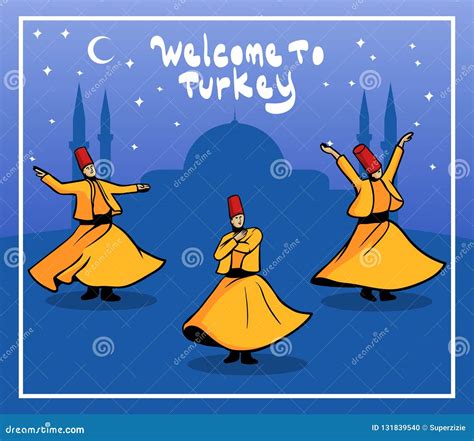 Whirling Dervish Turkey Stock Vector Illustration Of Ramadan 131839540