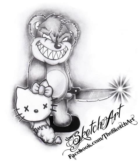 Evil Teddy Bear Drawing at PaintingValley.com | Explore collection of ...