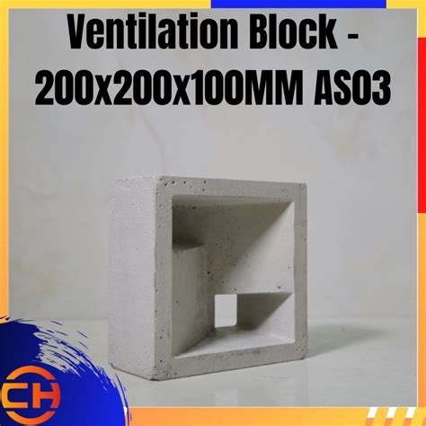 Ventilation Block 300x300x70mm Aldi Building Materials Kuala Lumpur Kl Malaysia Selangor