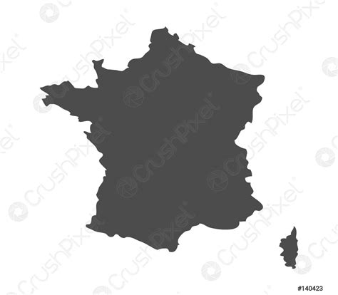 Frankrijk Kaart Stock Vector 140423 Crushpixel