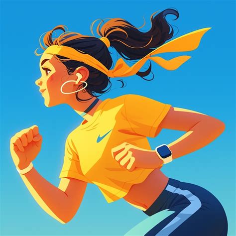 Premium Vector A Namibian Woman Is Running