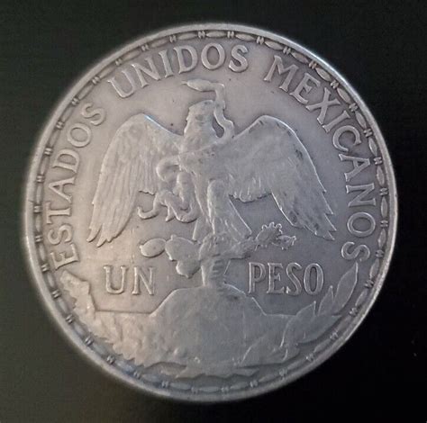 1910 Mexico Silver 0 903 Un Peso Mexican Coin Caballito Independencia Y