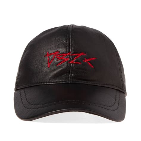 C Leather Baseball Cap Black End