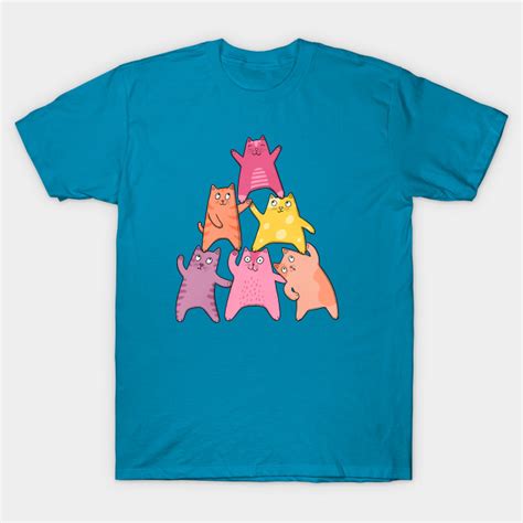 Cat Pyramid Happy Cats T Shirt Teepublic