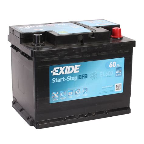 Автомобильный аккумулятор Exide EL600 EFB 6 СТ 60Ah R 640A купить с