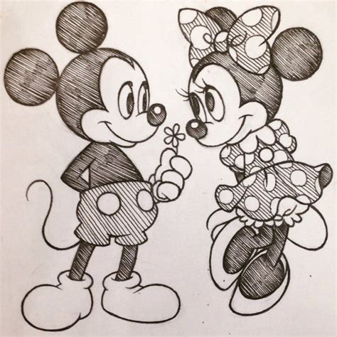 Mickey And Minnie Sketch At Paintingvalley Explore Collection Of