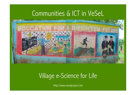 Communities And Communication In Vesel Ppt