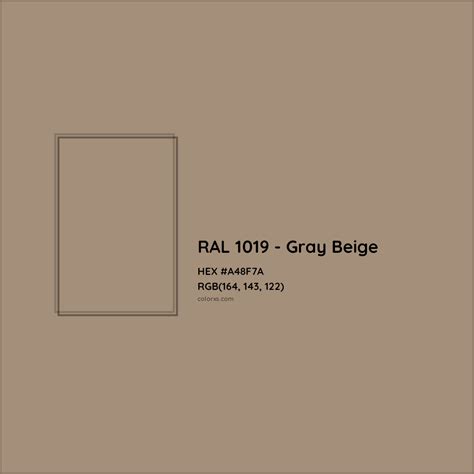 Ral Gray Beige Complementary Or Opposite Color Name And Code