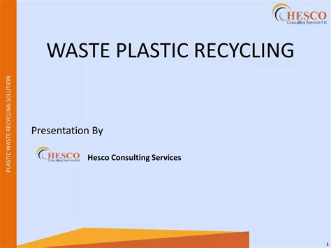 Waste Plastics Recycling Presentation Pptx